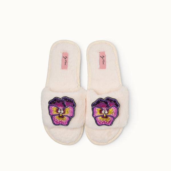 Pair of slippers brooches - Orchid