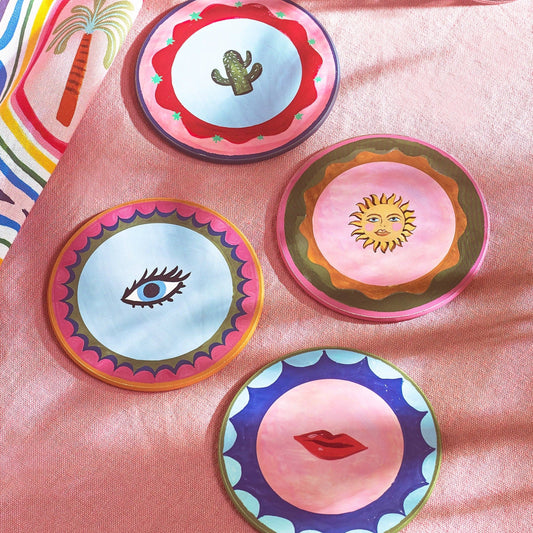 Electric Coast Icons Cork Coasters - Set of 4