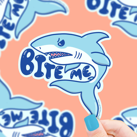 "Bite Me" Shark Sticker