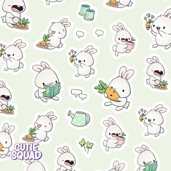 Gardening Rabbits Sticker Sheets