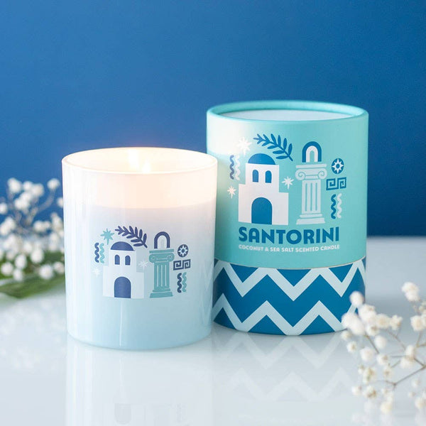 Santorini Coconut and Sea Salt Scented Candle