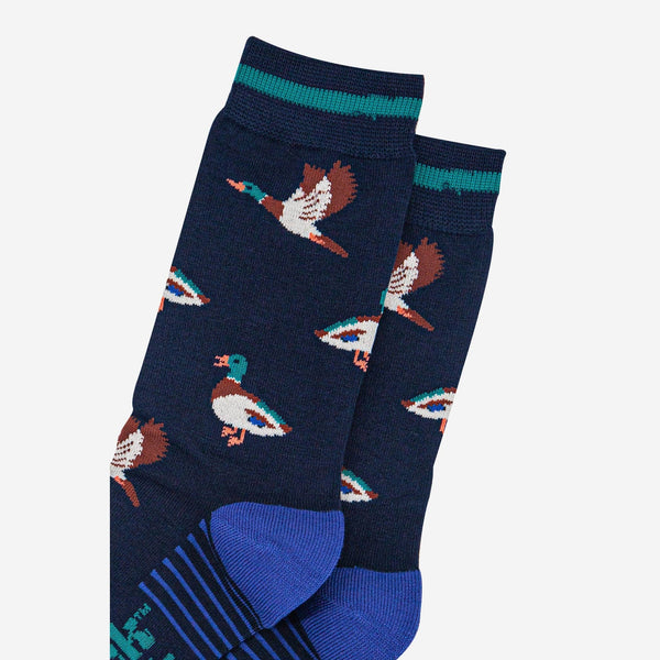 Navy Blue Mallard Duck Socks