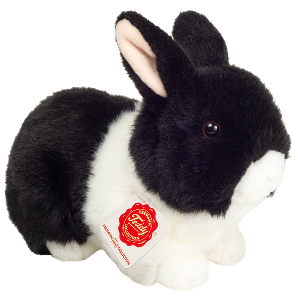 Peluche Lapin Noir et Blanc – 23 cm - Teddy Hermann