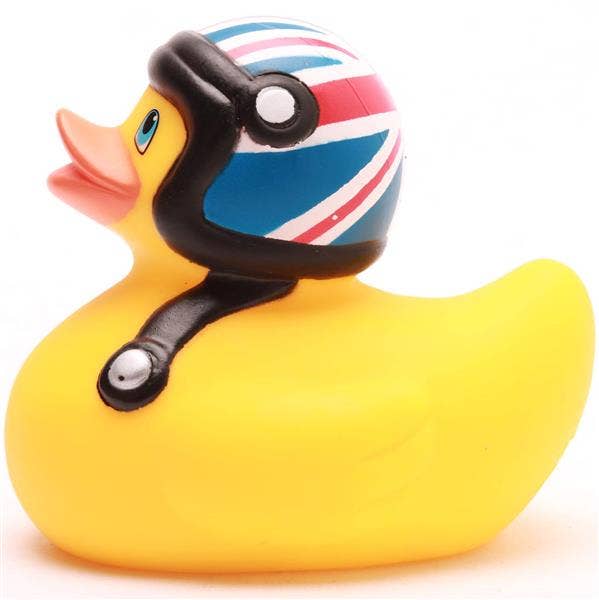 Canard avec Casque de moto