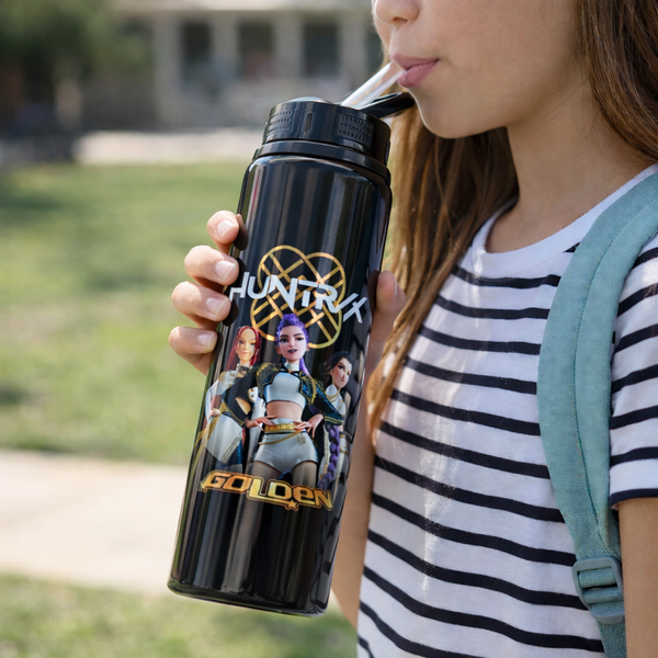 KPop Demon Hunters - Flip-top Bottle (650 ml). Gold