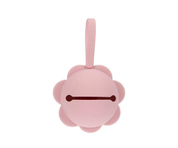 Porte-sucette en silicone Fleur rose - vue 2