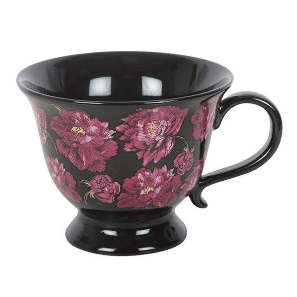 Dark Romance Floral Print Tea Mug