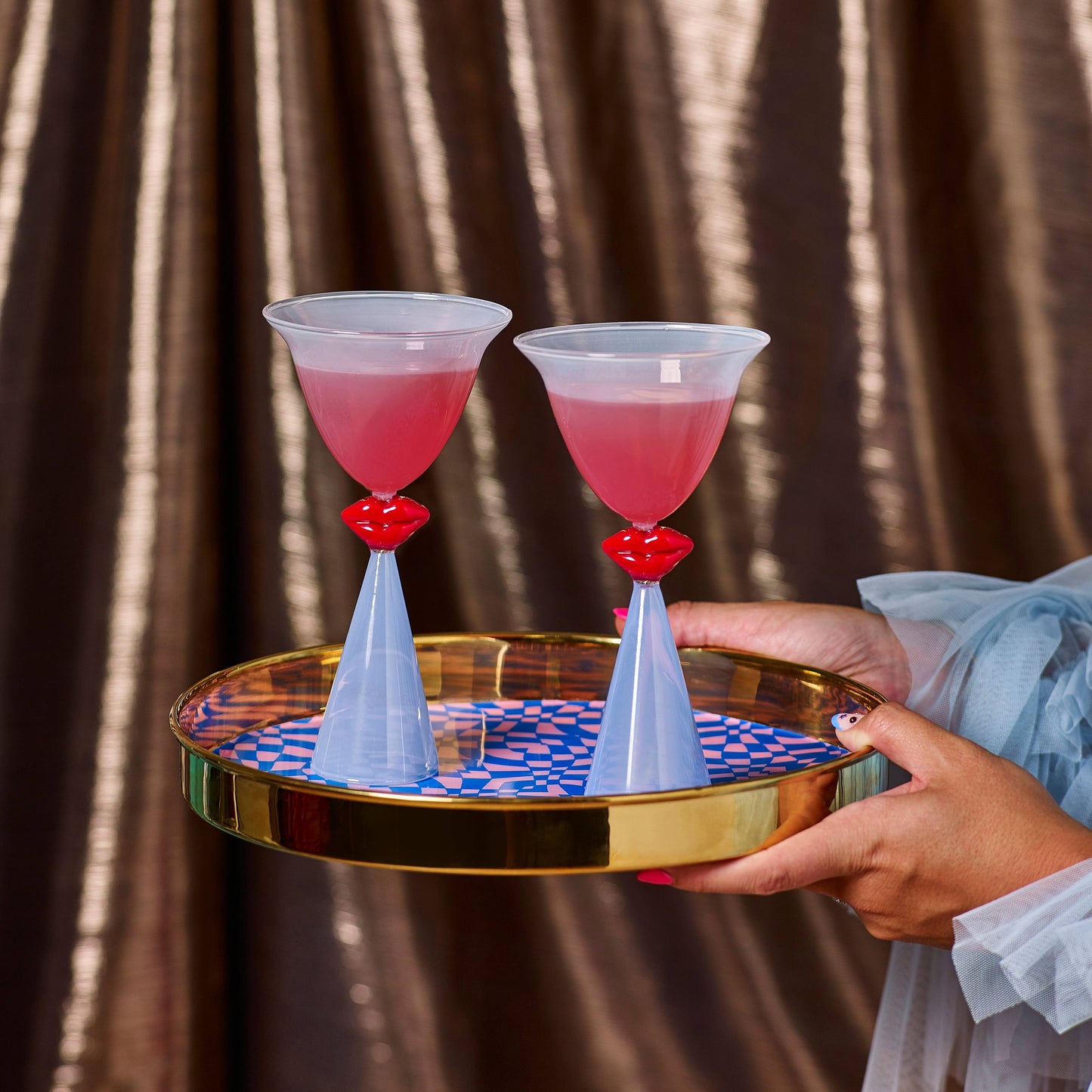 Lip-tinted cocktail glasses - Set of 2