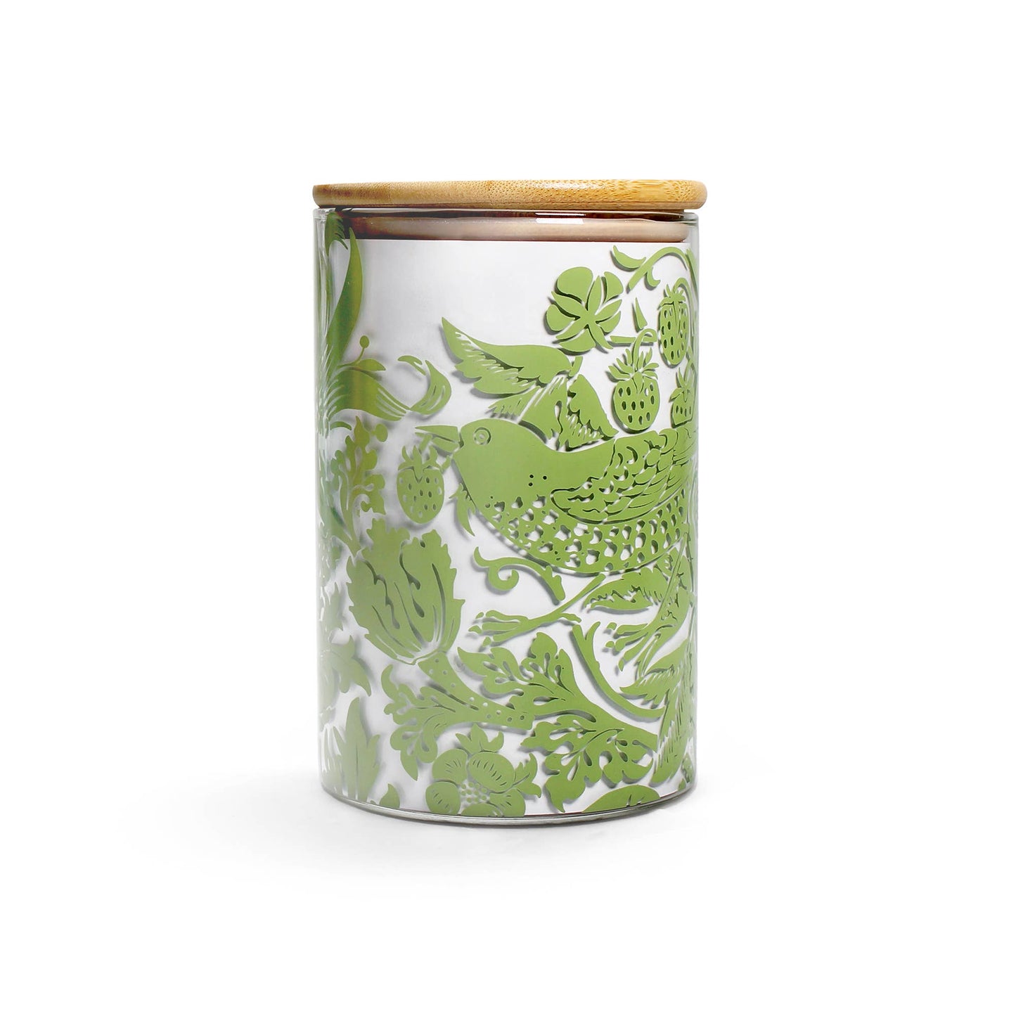 William Morris Sage Green Glass Food Storage Container