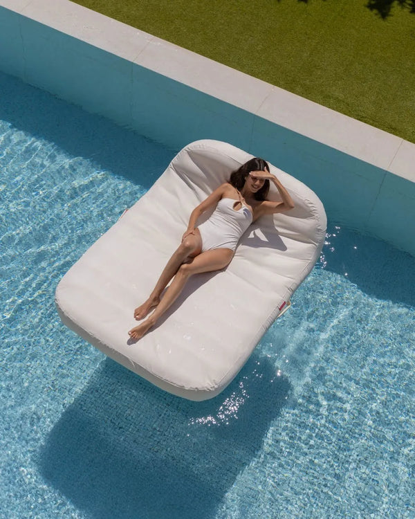Double floating lounge chair beige - SUNRAY