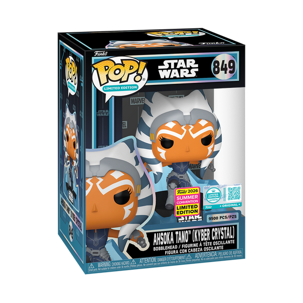Ahsoka Tano (Kyber Crystal) #849 - boîte officielle Funko Summer Convention 2026