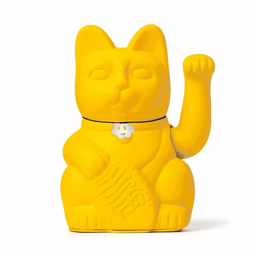 Chat Chanceux Argent
