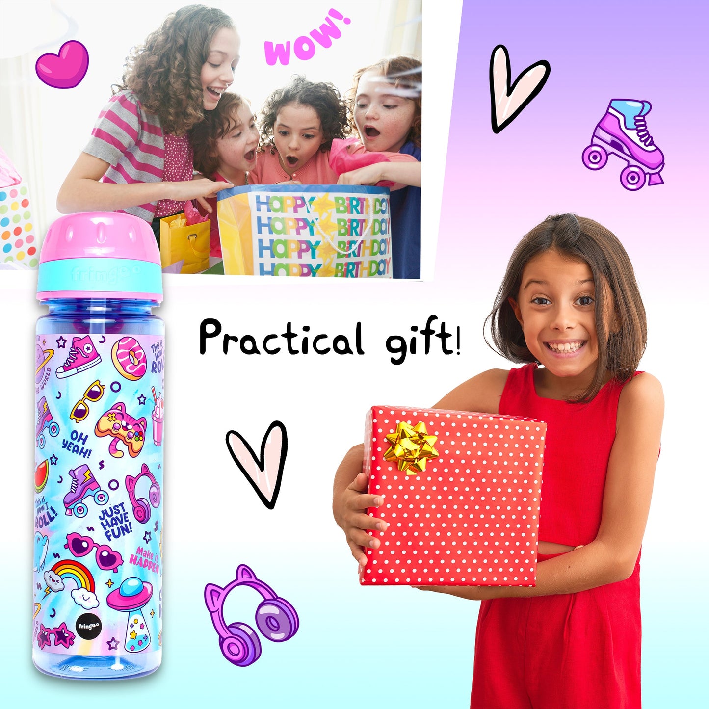 Straw Bottle - Girls' Gang
