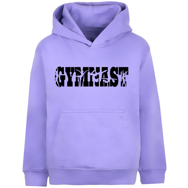 Fringoo Gymnastic Hoodie for Kids Cotton Rich Soft Hooded Sweatshirt - Gymnast Purple