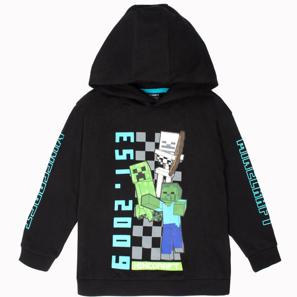 Minecraft Boys' Hoodie with Kangaroo Pocket 100% Cotton