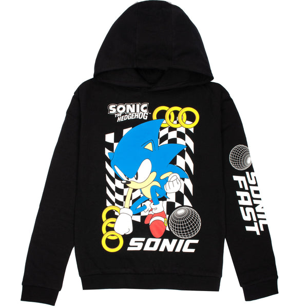 SONIC THE HEDGEHOG Boys' Hoodie - 100% Cotton Hooded Sweatshirt