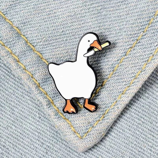 Pin's Canard Blanc Couteau