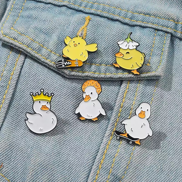 White Duck Crown Pin