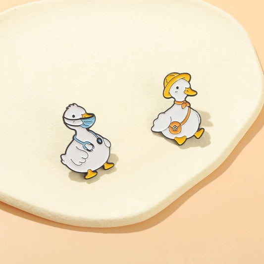 White Duck Doctor Pin
