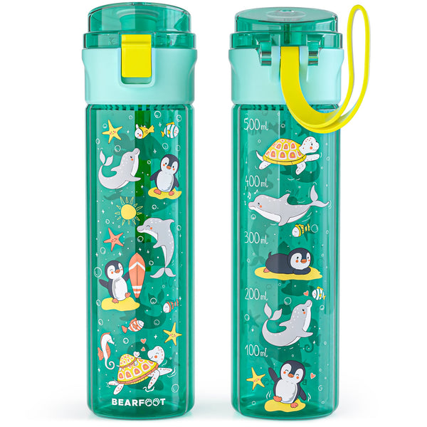 Children's water bottle, 500ml, lightweight - Ocean mint