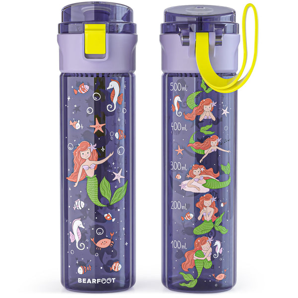 Kids' Water Bottle, 500ml, lightweight - Mermaid Purple