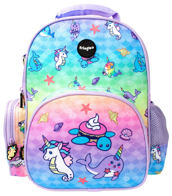 Kids School Backpack - Narwhal & Seahorse Nursery Bag