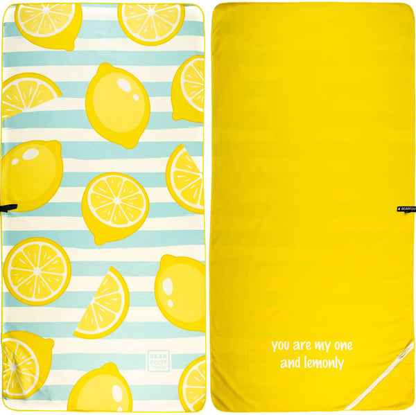 Microfiber Beach Towel - Yellow Lemon