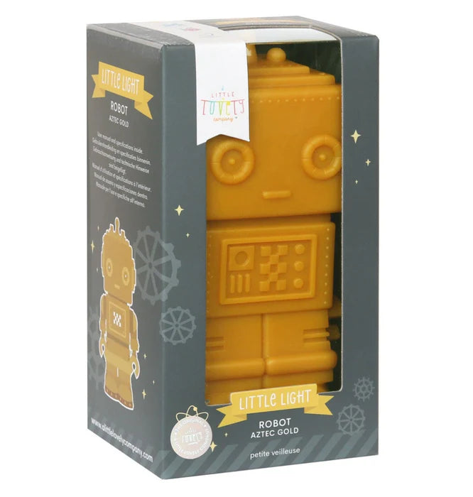 Small Gold Robot Night Light