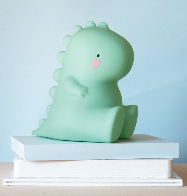 Petite veilleuse T-rex Vert – vue 2 – A Little Lovely Company
