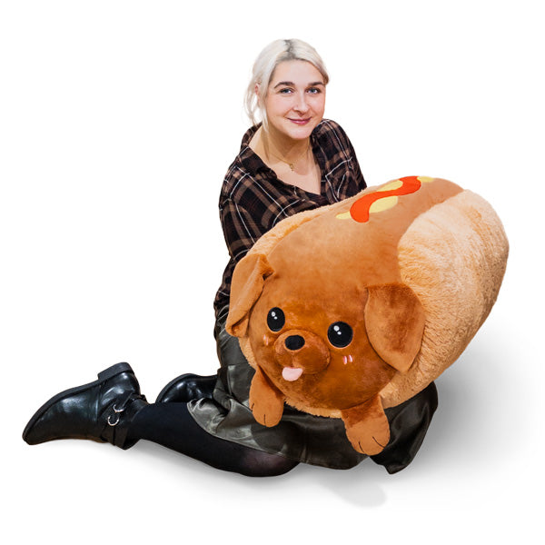 Peluche Massive Squishable – Teckel Hot-Dog