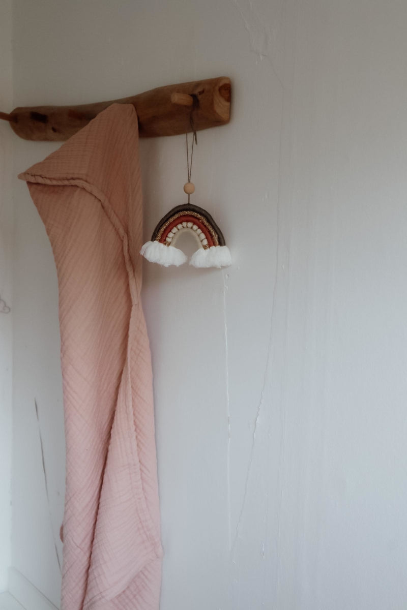 Sortie de bain bébé en mousseline bio Poudre - Natruba
