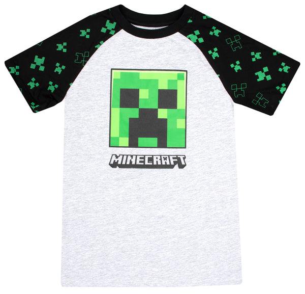T-shirt Minecraft – Creeper T-shirt – gris