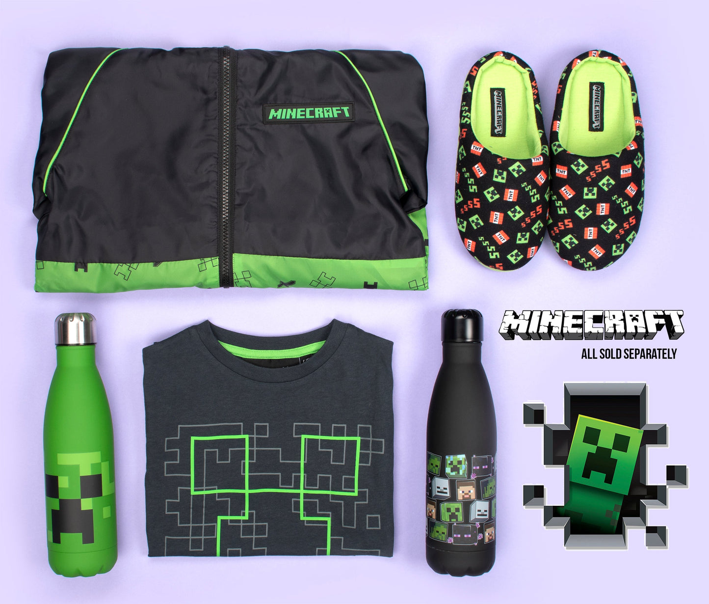 Minecraft acier inoxydable Gourde 550 ml – noir