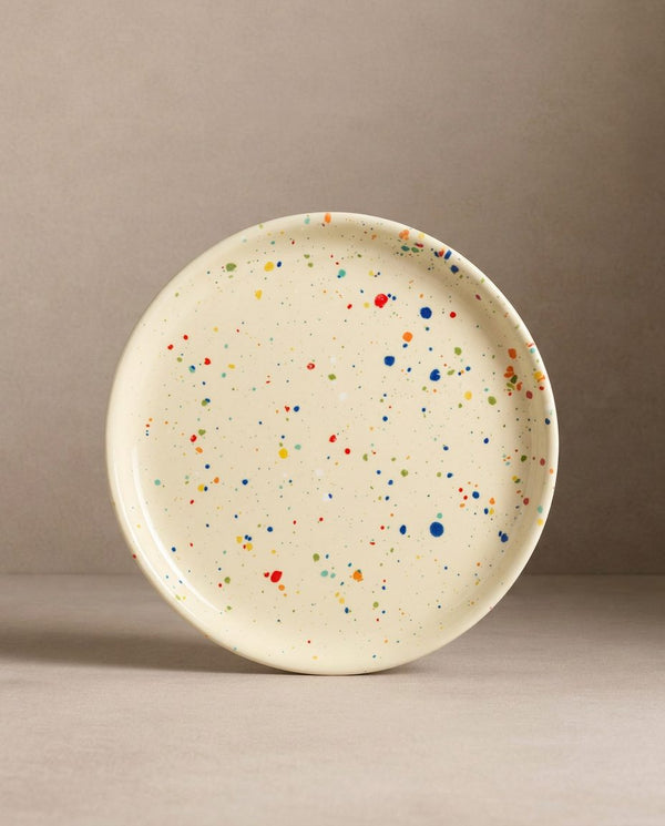 New Party Bread Plate 17cm Yellow