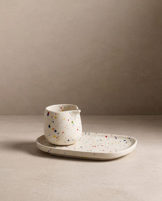 New Party Milk Jug Ceramic Pourer for Serving Cream and Milk White