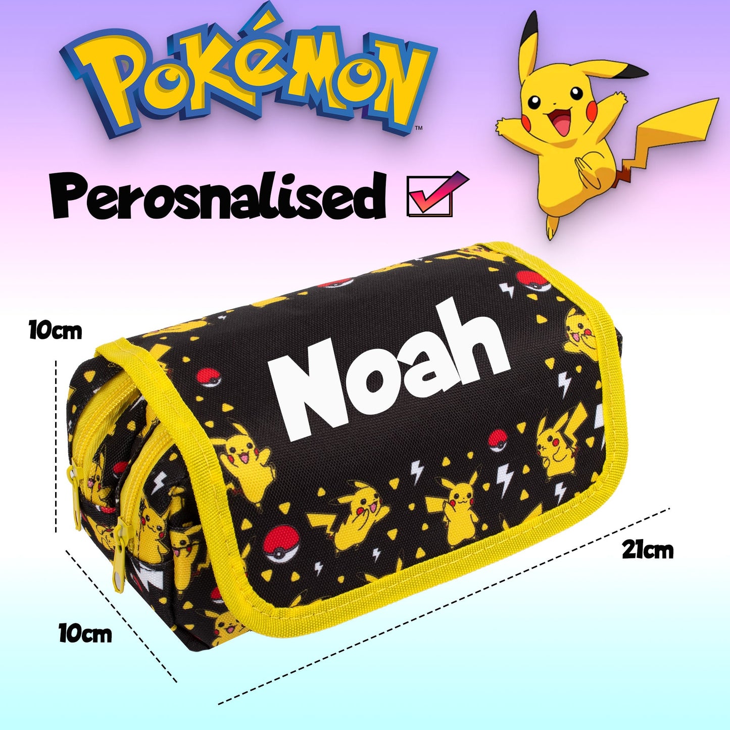 Personalized Pencil Case - Pikachu
