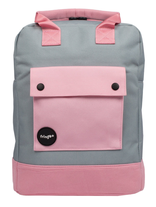 Sac à Dos Adolescent Gris et Rose