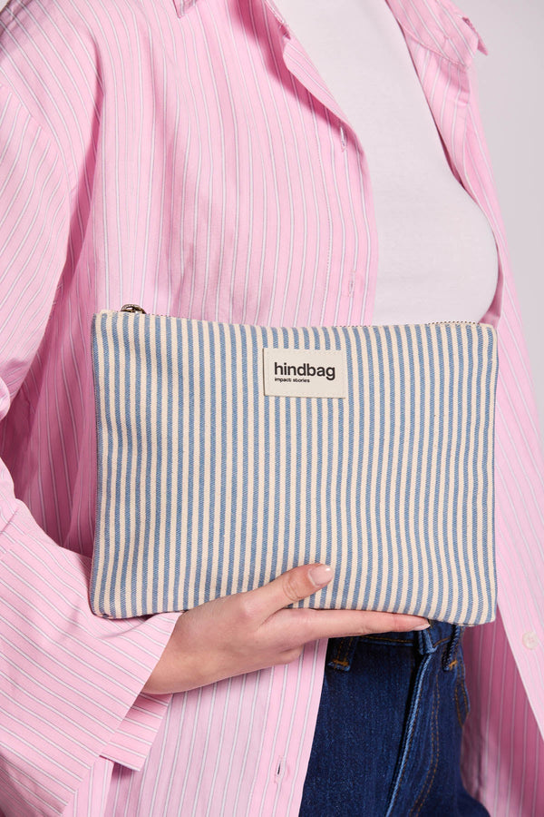 Pochette Ema Rayures bleu