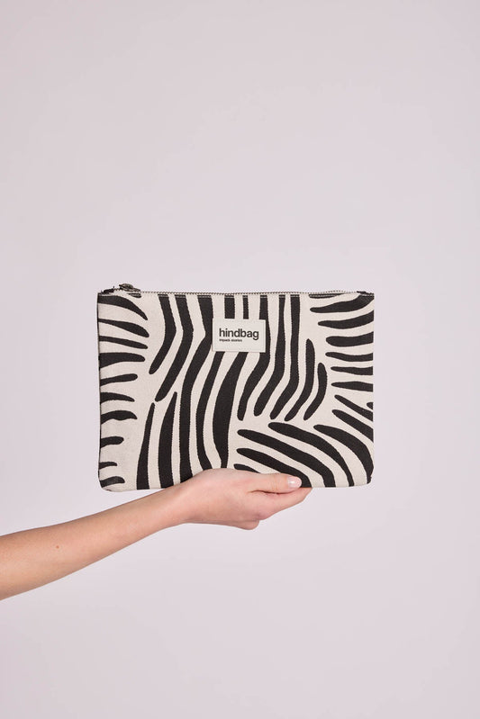 Pochette Ema Zèbre écru