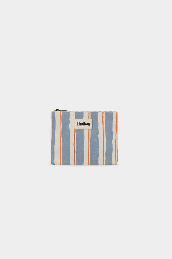 Pochette Lou Rayures Orange et Bleu