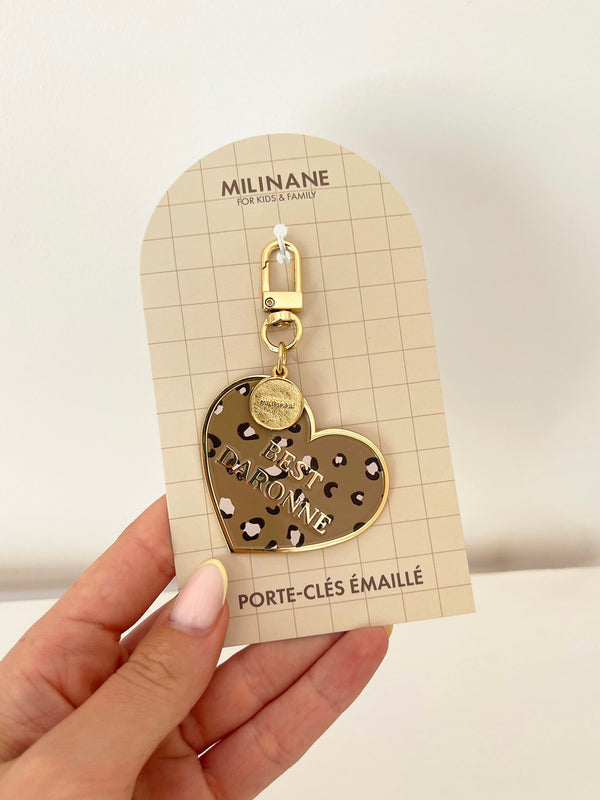Enameled charm keyring - ZOÉ