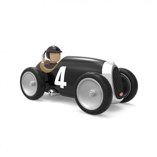 Black racing car