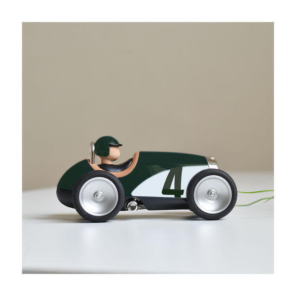 Green racing car