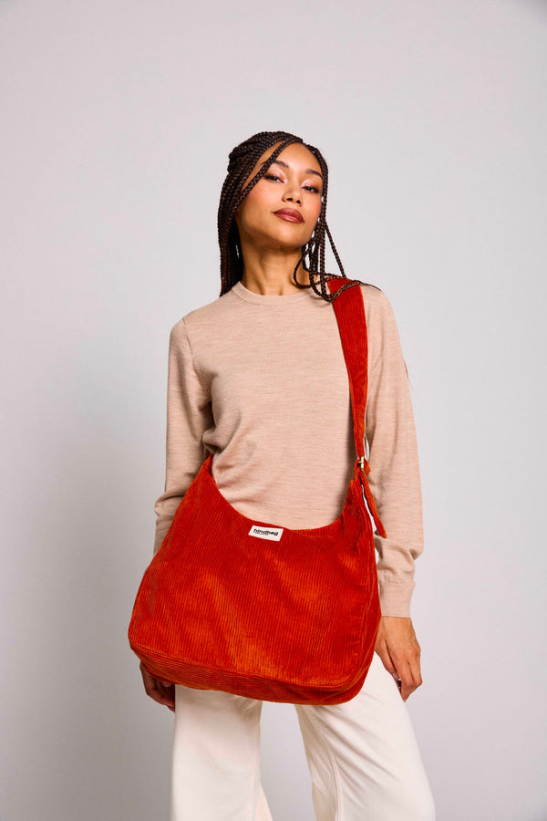 Claire Hobo Bag Brick Velvet