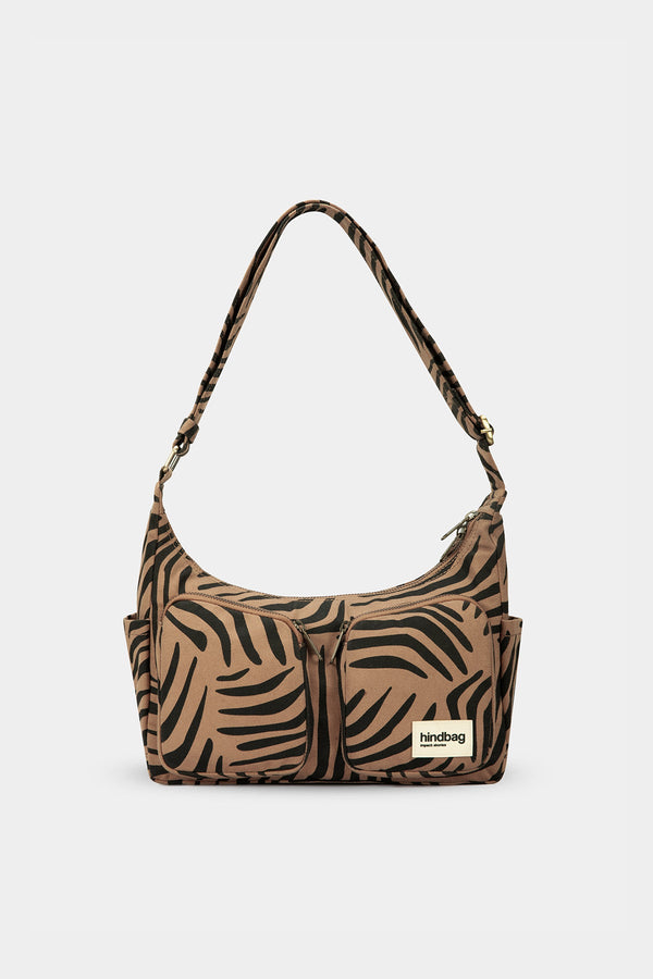 Emile Zebra Cinnamon Multipocket Bag