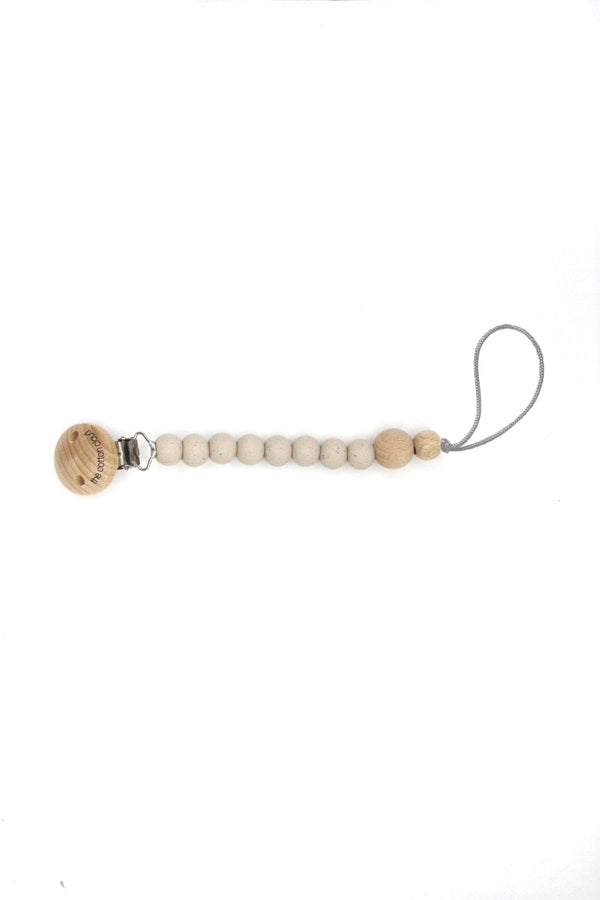 Schnullerkette Round aus Silikon Sand