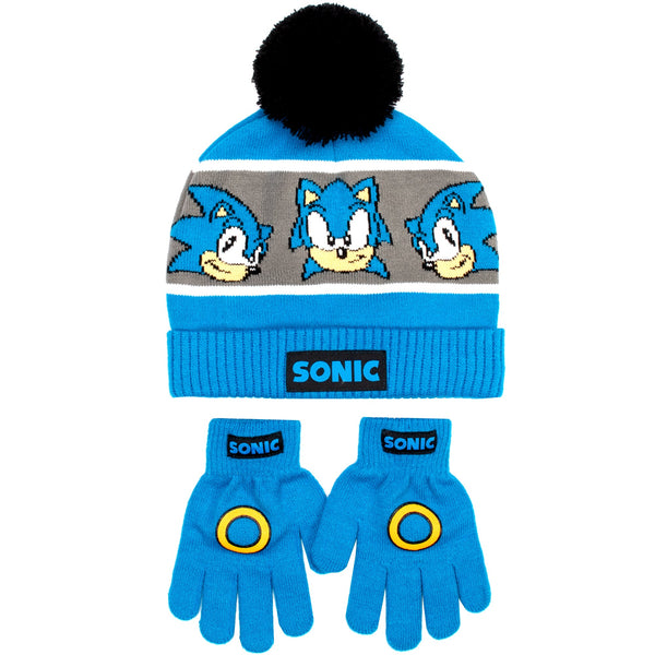Ensemble bonnet et gants – Sonic THE HEDGEHOG Winter Set for Boys