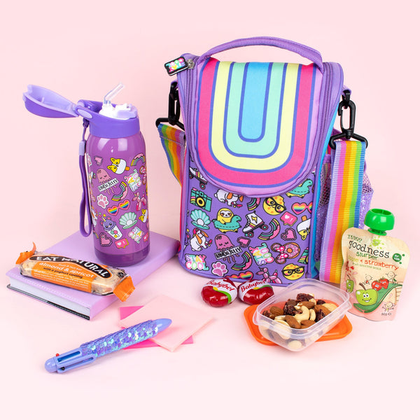 Sac repas avec bandoulière – Strap Lunch Bags – arc-en-ciel Smile