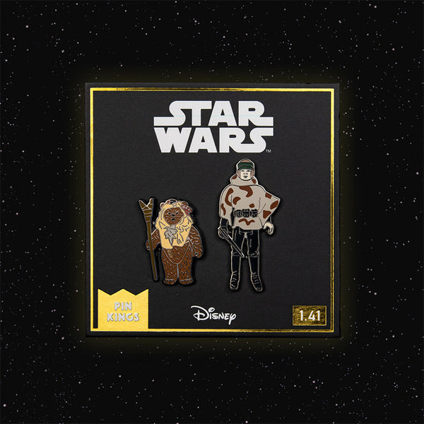 Star Wars Pin Set 1.41 – Paploo and Luke Skywalker (in Battle Poncho)