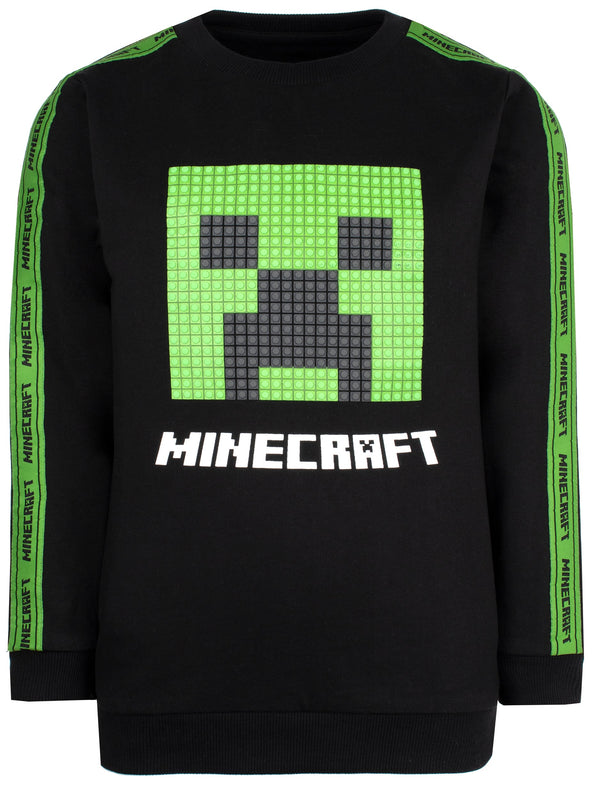 Sweat Minecraft – vert Creeper – noir
